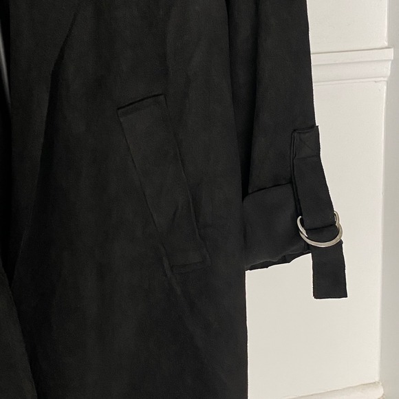 KUT FROM THE KLOTH Faye Faux Suede Open Jacket Black Womens Size Medium - Picture 4 of 11